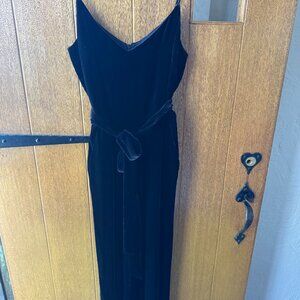 L’AGENCE Black Velvet Jumpsuit Size 4
